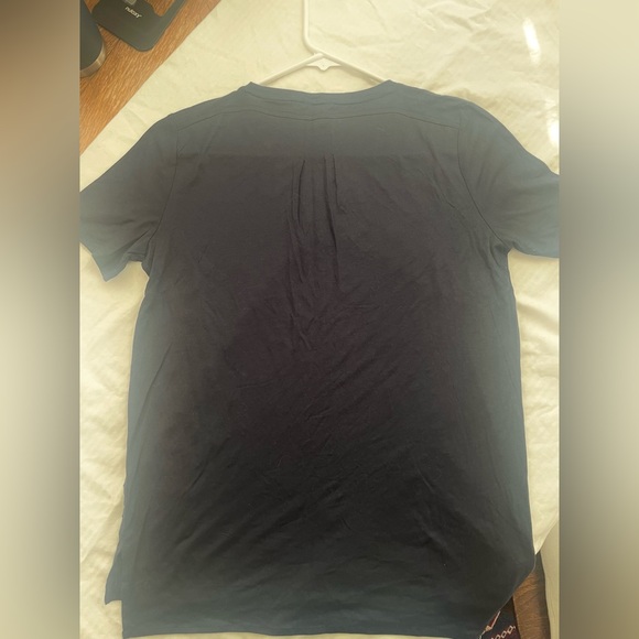 Ann Taylor Navy Sequin Short Sleeve Top - Picture 4 of 6